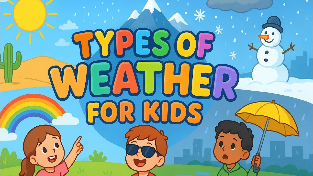 Weather names for kids | Different Types of Weather |@preschoollearn123 
