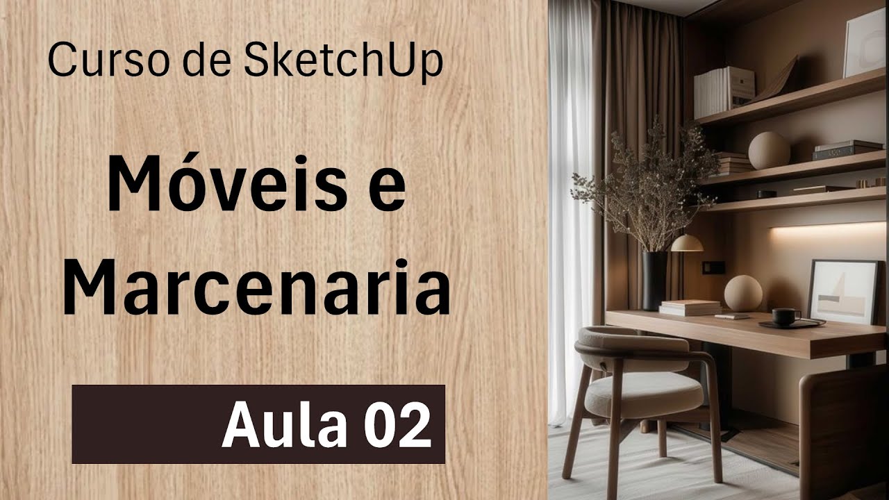 Curso de SketchUp Móveis e Marcenaria Aula 02/40 Interface e Ferramentas - Autocriativo