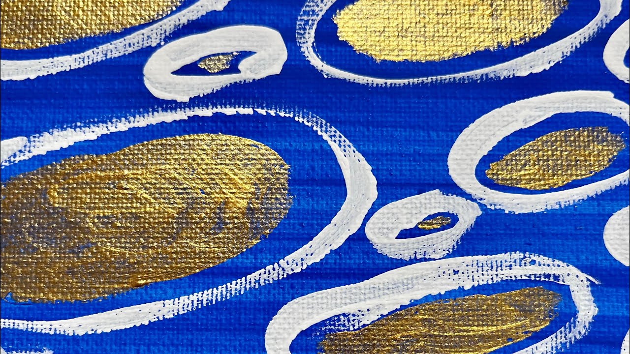 Blue Abstract Painting #easytutorialsforbeginners #paintingforbeginners #bluepainting
