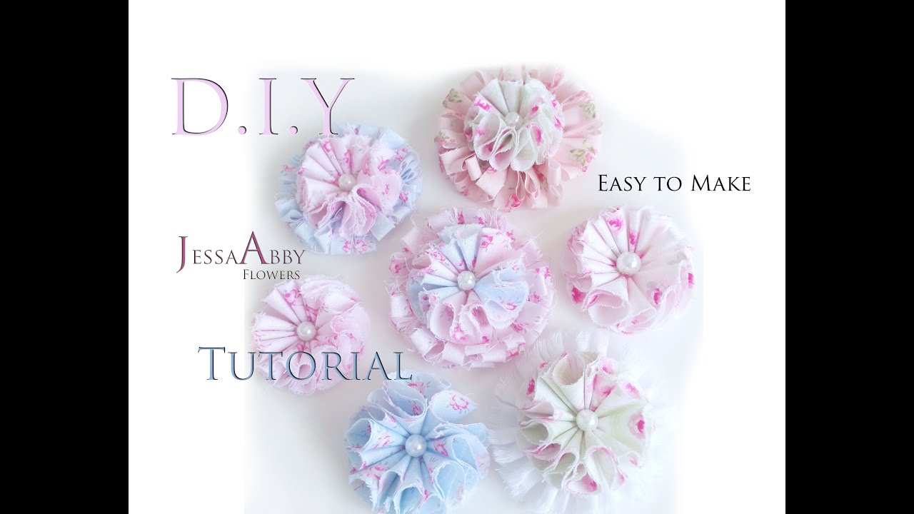Quick & Easy JessaAbby Fabric Flower Tutorial!!!