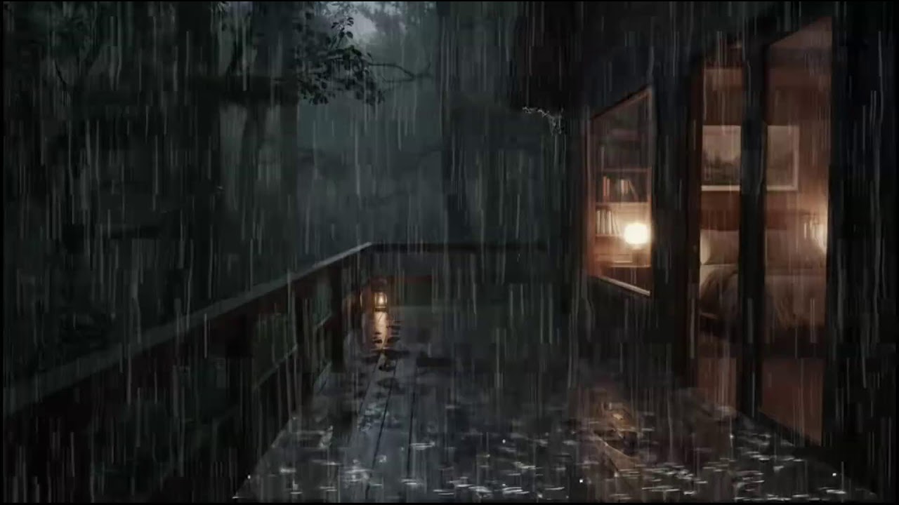 Soothing Rain Atmosphere in a Cozy Forest Cabin 🌧 Gentle Rain for Deep, Restful Sleep