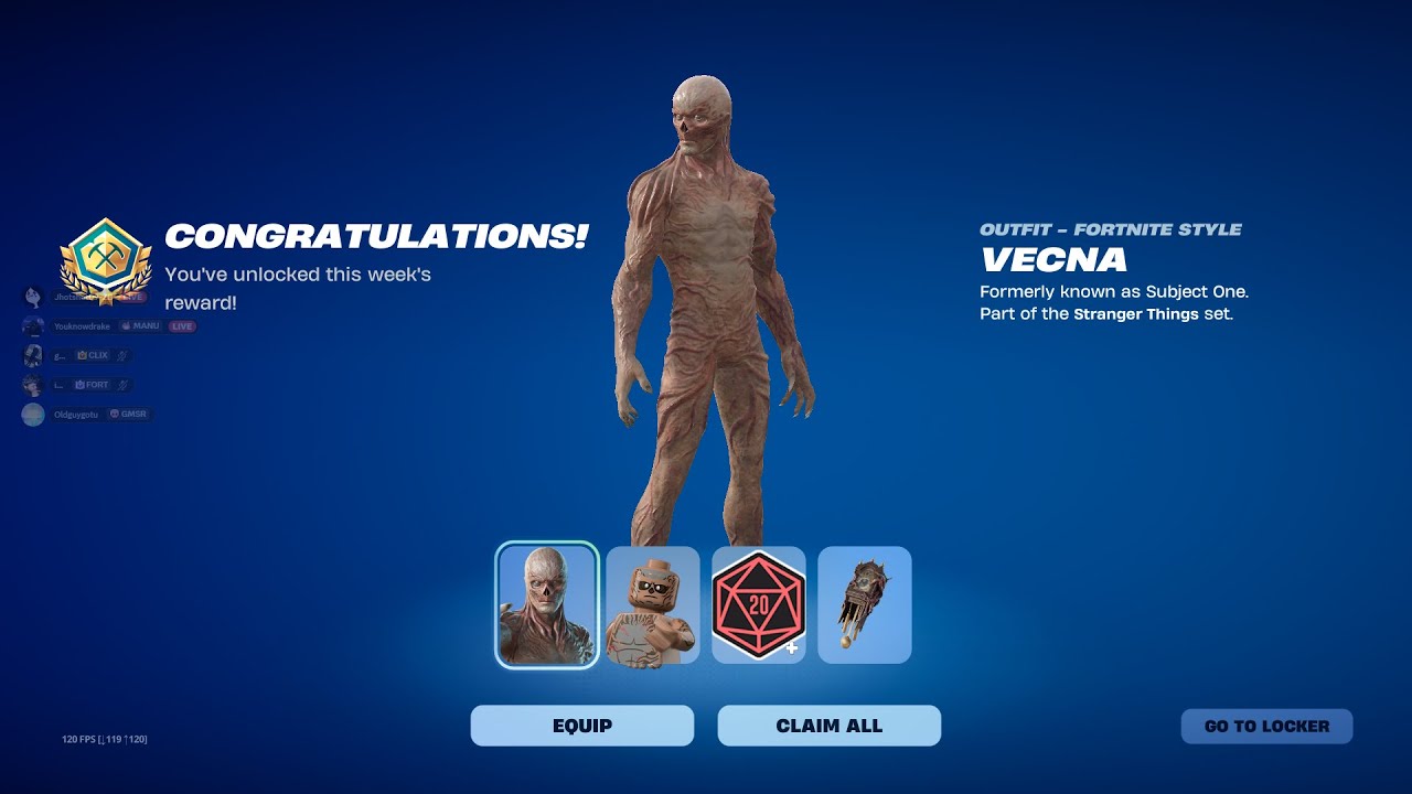 I earned Vecna Skin on EU
