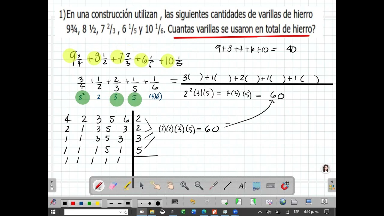 SOLUCION PROBLEMAS CON FRACCIONES