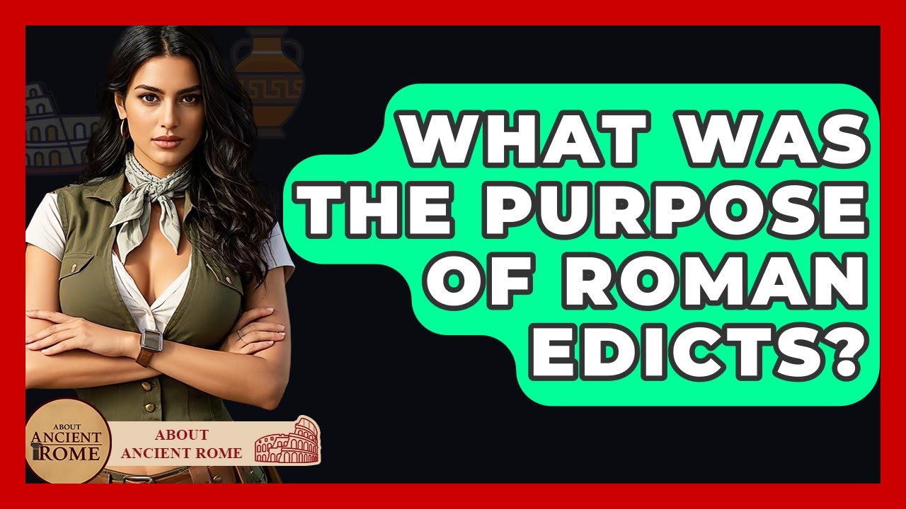 What Was The Purpose Of Roman Edicts? - All About Rome