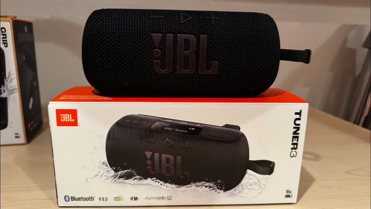 🆕 Radio portabil JBL Tuner 3, DAB/DAB+/FM, Bluetooth, Auracast, 7w, 15 ore, IP68, Black 💥unboxing‼️