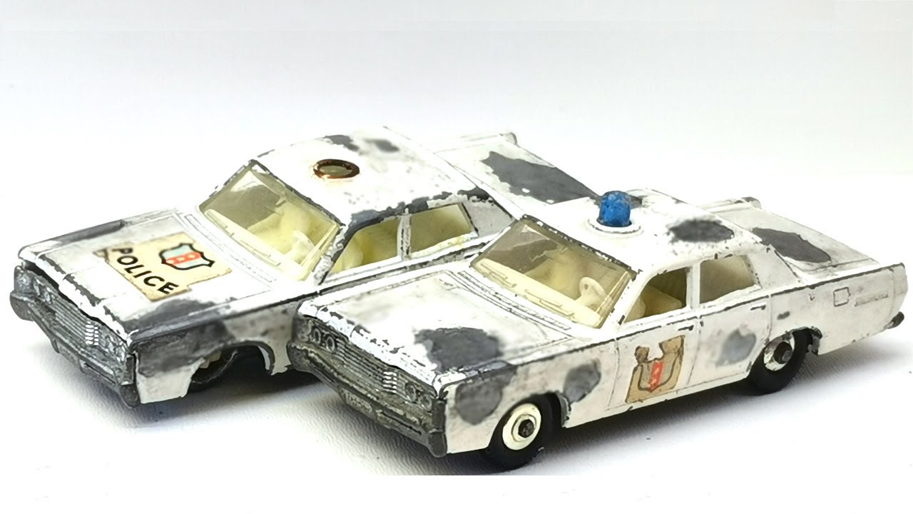 Matchbox Mercury Park Lane Police Car No. 55 ремонт, обычная и сверхбыстрая версия