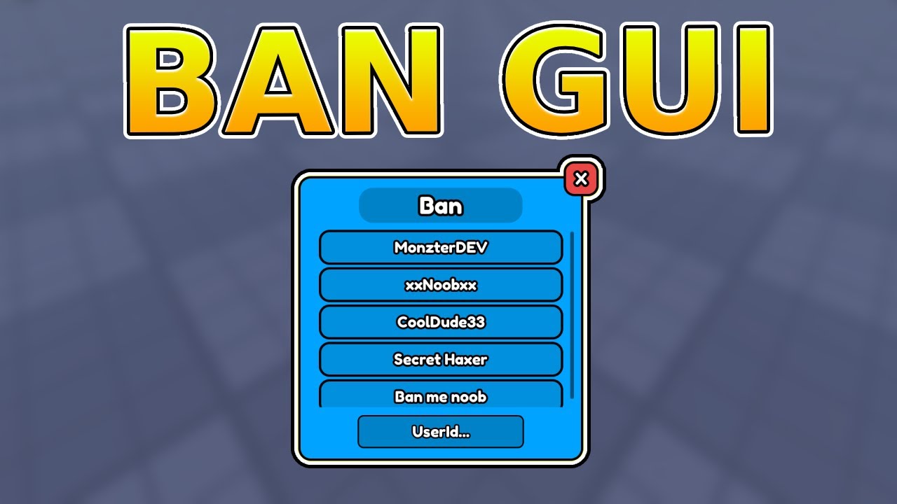 How to make a Ban System Gui on Roblox!