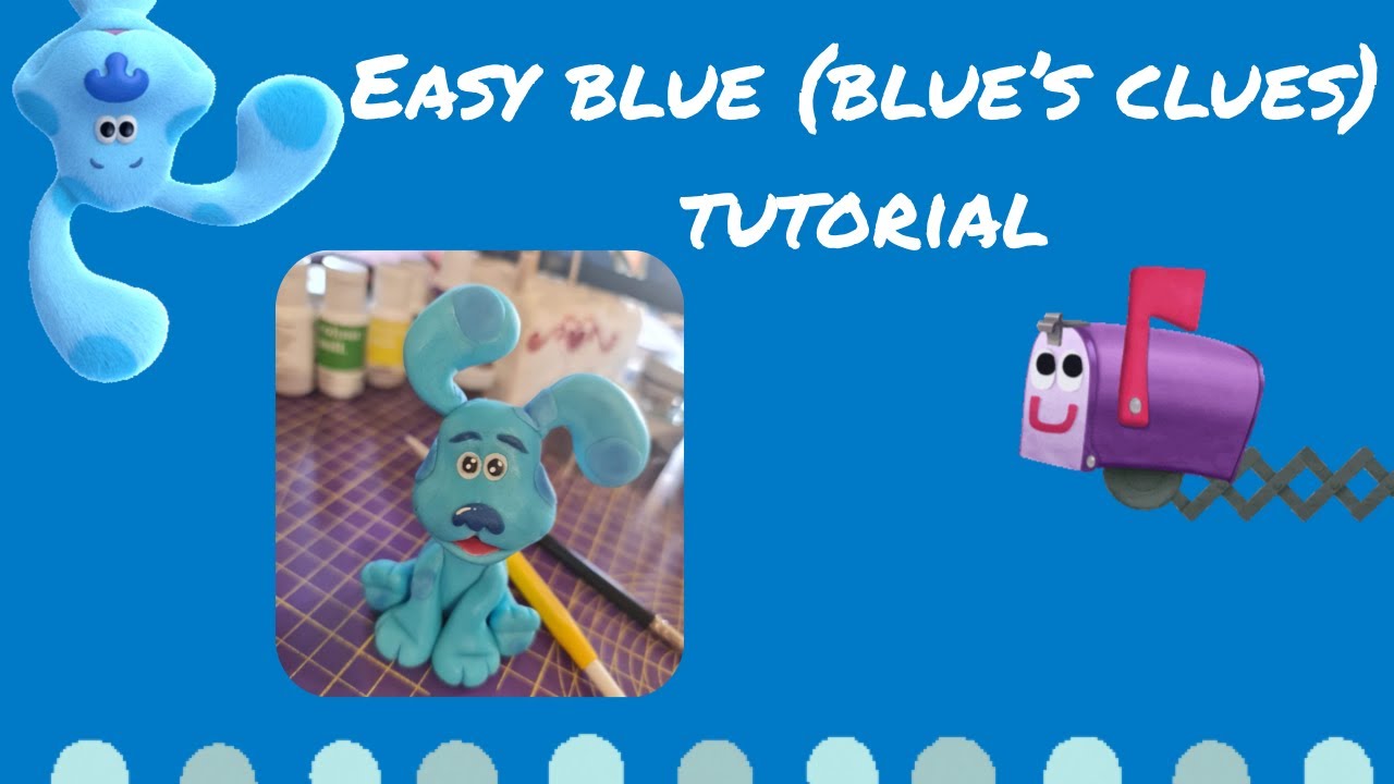 Easy fondant sugarpaste tutorial for Blue from Blue's Clues