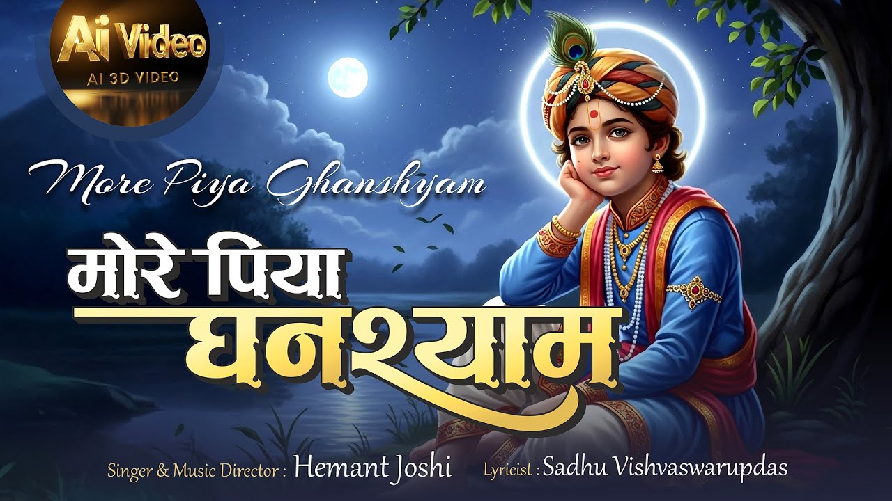 मोरे पिया घनश्याम | Best Animation Ai Video | More Piya Ghanshyam | Hemant Joshi | #kirtanbhakti