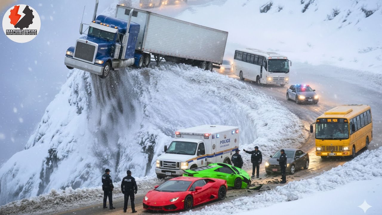 Idiots in Winter Trucks: How Snow and Ice Turn Small Mistakes Into Big Danger Caught on Camera