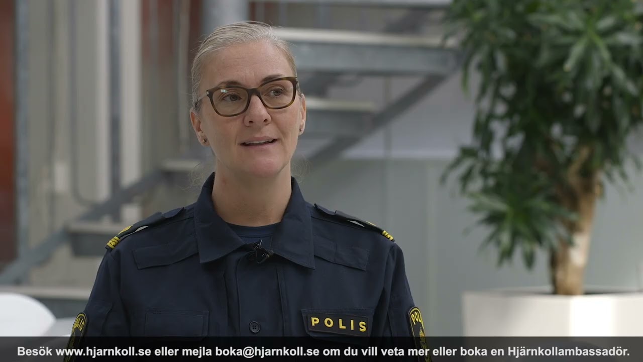 Intervju med Edit från Regionala insatsstyrkan efter föreläsning med ambassadör från Hjärnkoll
