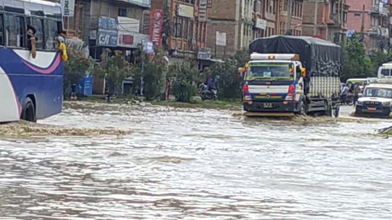 nepal banepa bazar condition after heavy rain | flood