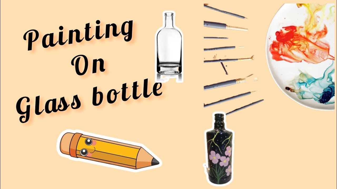 Beautiful Glass Bottle Painting | Easy Bottle Art DIY | Recycle Bottle Craft