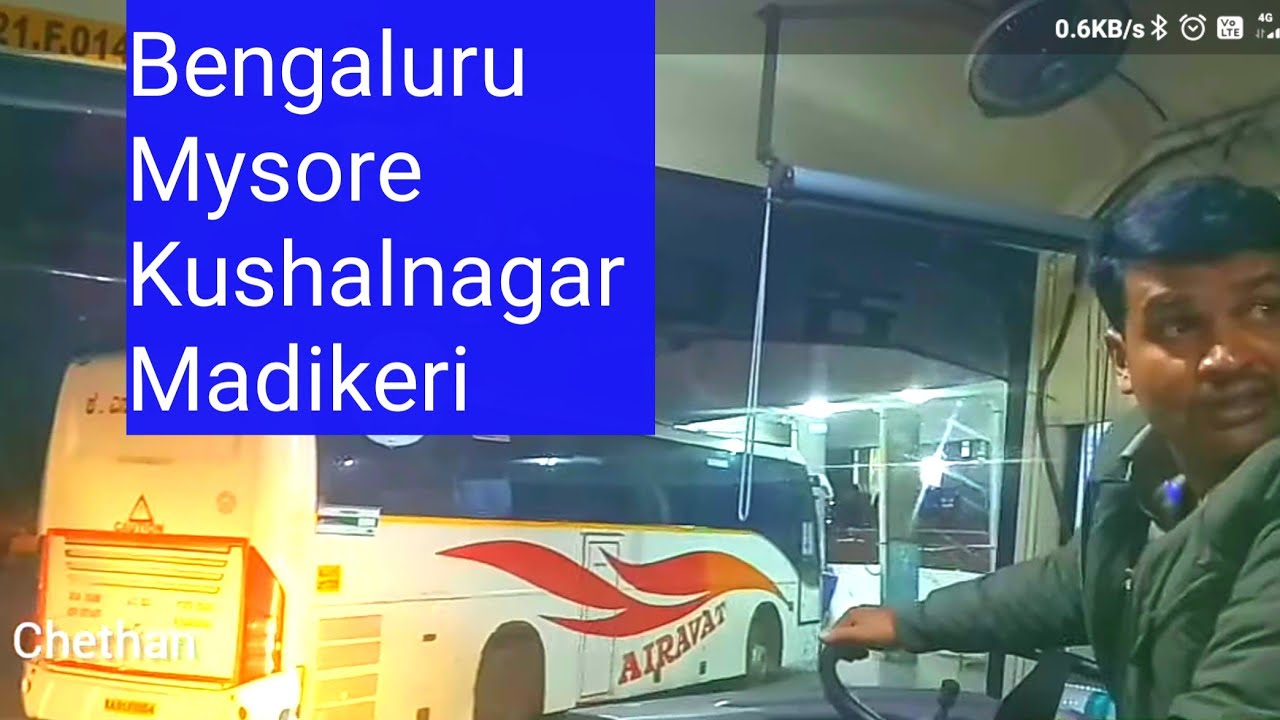 KSRTC late night bus journey Bangalore to Madikeri