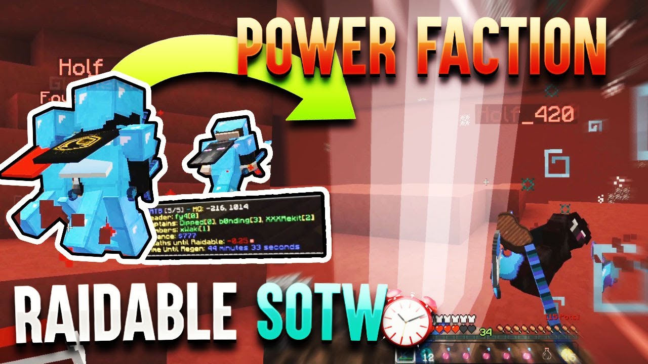 MAKING A POWER FACTION RAIDABLE ON SOTW IN UNDER 10 SECONDS *SOLO* | Minecraft HCF