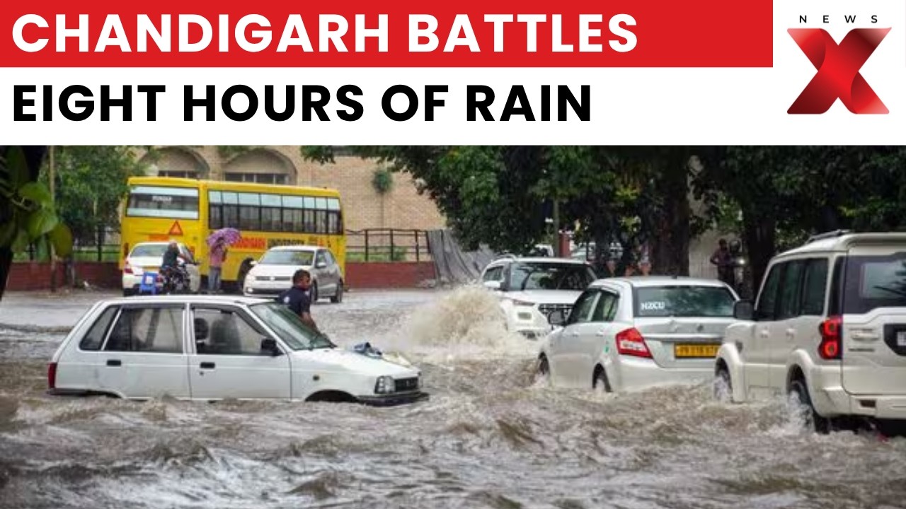 Chandigarh Rain: Eight Hours of Non-Stop Rain Floods Roads, Waterlogging Disrupts Normal Life| NewsX