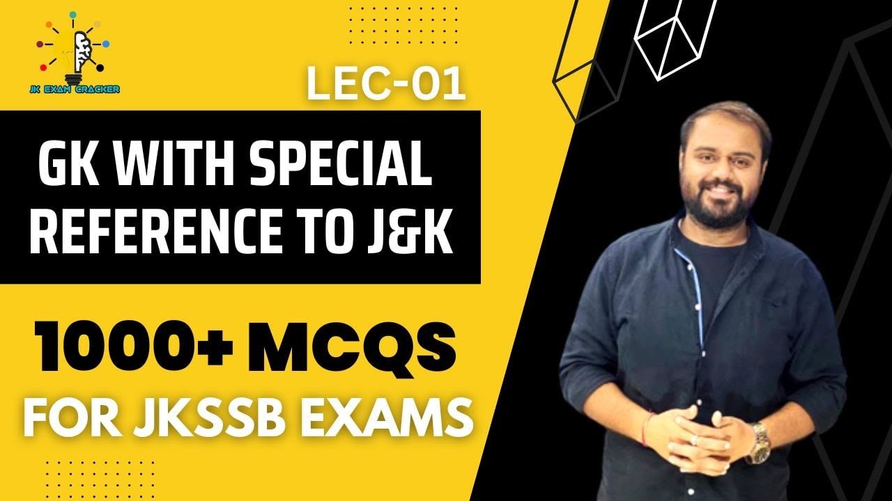 GENERAL KNOWLEDGE -J&K UT || (SET-01) 1000+ J&K MCQS FOR ALL JKSSB EXAMS #jkpsi #jkssb #jkssbfaa