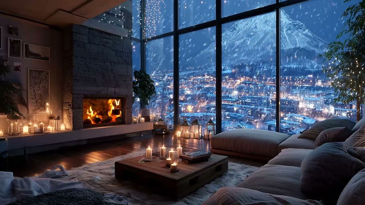 Gentle Piano at Night – Warm Winter Music for Deep Sleep & Relaxation