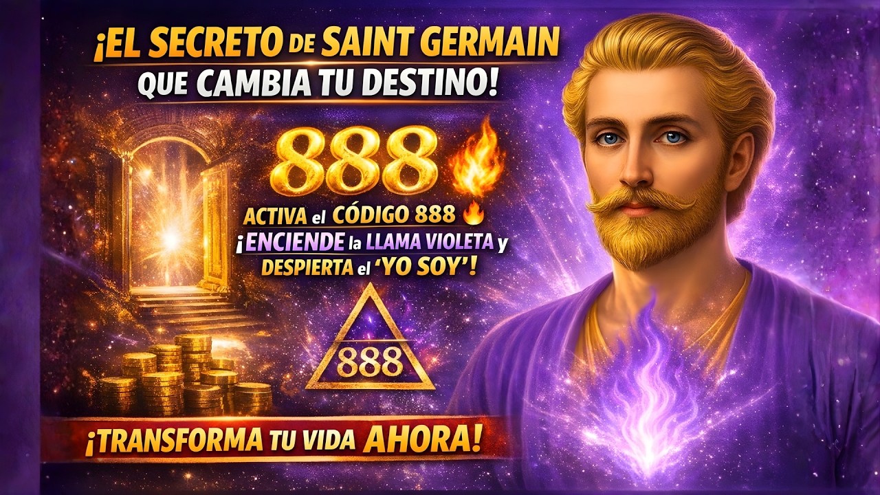 SAINT GERMAIN REVELA el CÓDIGO 888 🔥 ACTIVA la LLAMA VIOLETA y tu YO SOY 💜 ¡HAZLO HOY AHORA!!!!