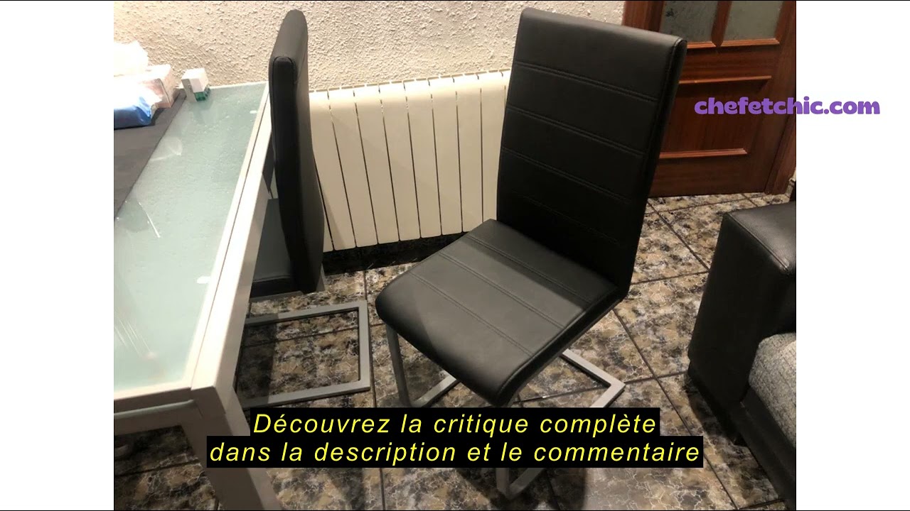 Avis sur la TecTake® Lot de 4 Chaises de Salle à Manger Moderne Chaise Ergonomique Rembourrée Confor