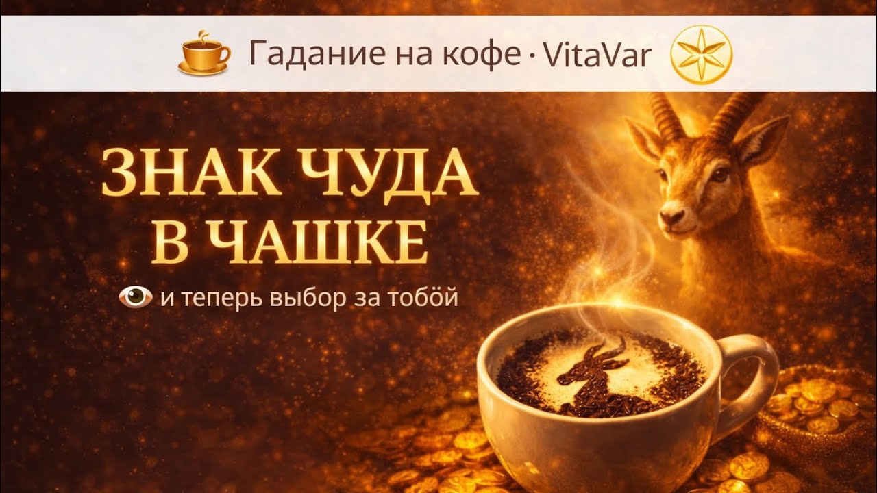 ☕ Чудо ближе, чем кажется — знак уже в чашке. Услышь.