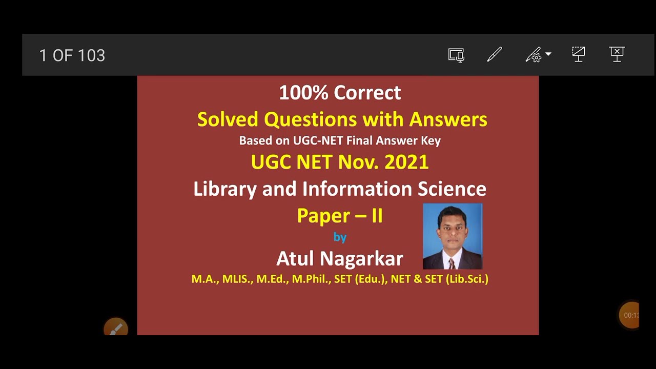 UGC-NET EXAM Nov. 2021 Library Science Paper 2 Solved 100 Questions; Explained in English and Hindi