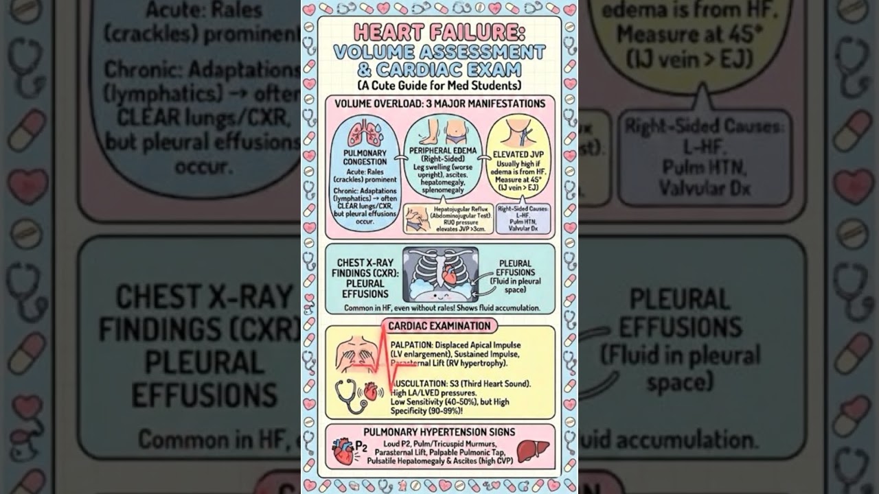 🫀 MASTER Heart Failure: HFrEF vs HFpEF & Clinical Secrets! 🤫💊 (High Yield Review) 