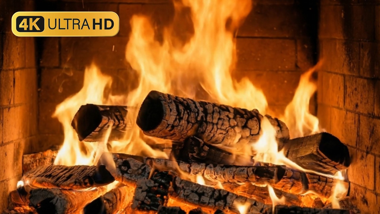 🔥 Ultra Cozy Fireplace 🔥 4K – Relax, Study, Meditate, Sleep During 3Hours
