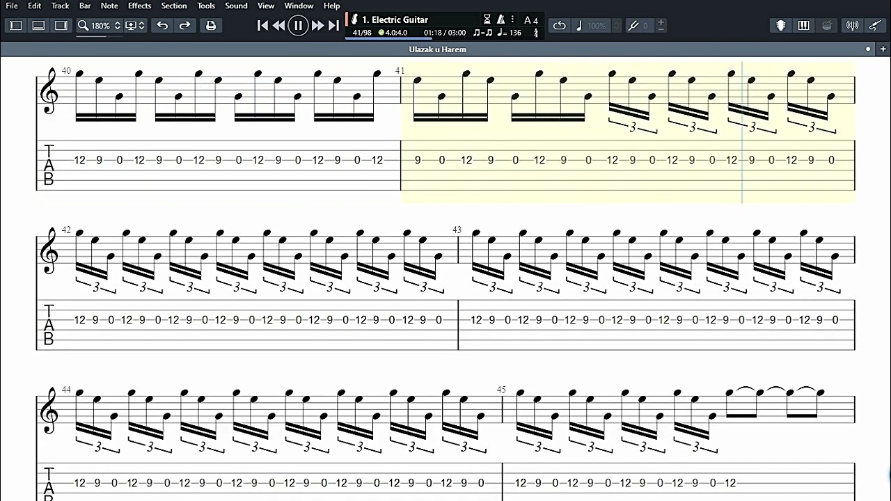 Ulazak u Harem - Smak (Guitar Pro tablatura)