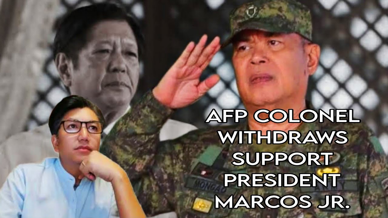 AFP COLONEL PUBLICLY WITHDRAWS SUPPORT PRESIDENT MARCOS JR. /with atty; mike operario#floodcontrol