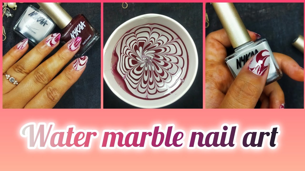 DIY water marble nail art : Get salon worthy swirls at home 💅