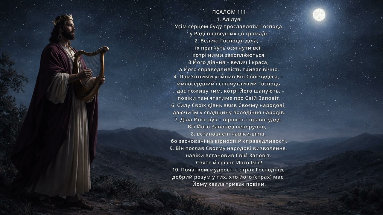 🎵 Псалом 111 | Великі діла Господні | Сучасні Псалми Давида 🎶📜