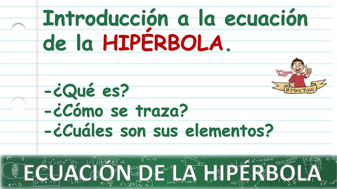 65. HIPÉRBOLA. Introducción a su estudio. Qué es, cómo se traza y cuáles son sus elementos.