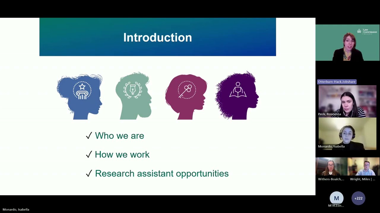 Law Commission research assistant webinar 2025
