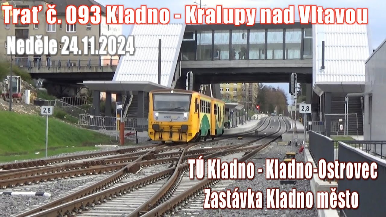 24.11.24 Zastávka Kladno město po rekonstrukci a zdvojkolejnění trati Kladno - Kladno-Ostrovec