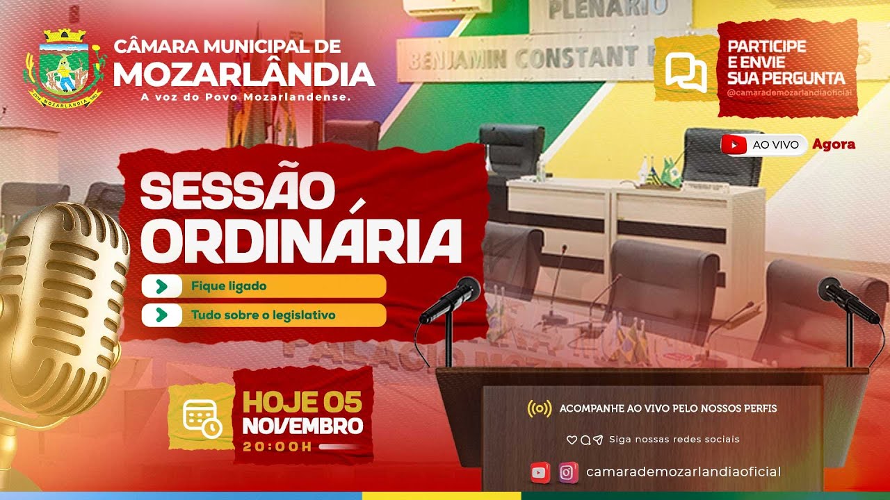 SESSÃO ORDINÁRIA, QUARTA-FEIRA, 05 DE NOVEMBRO DE 2025.