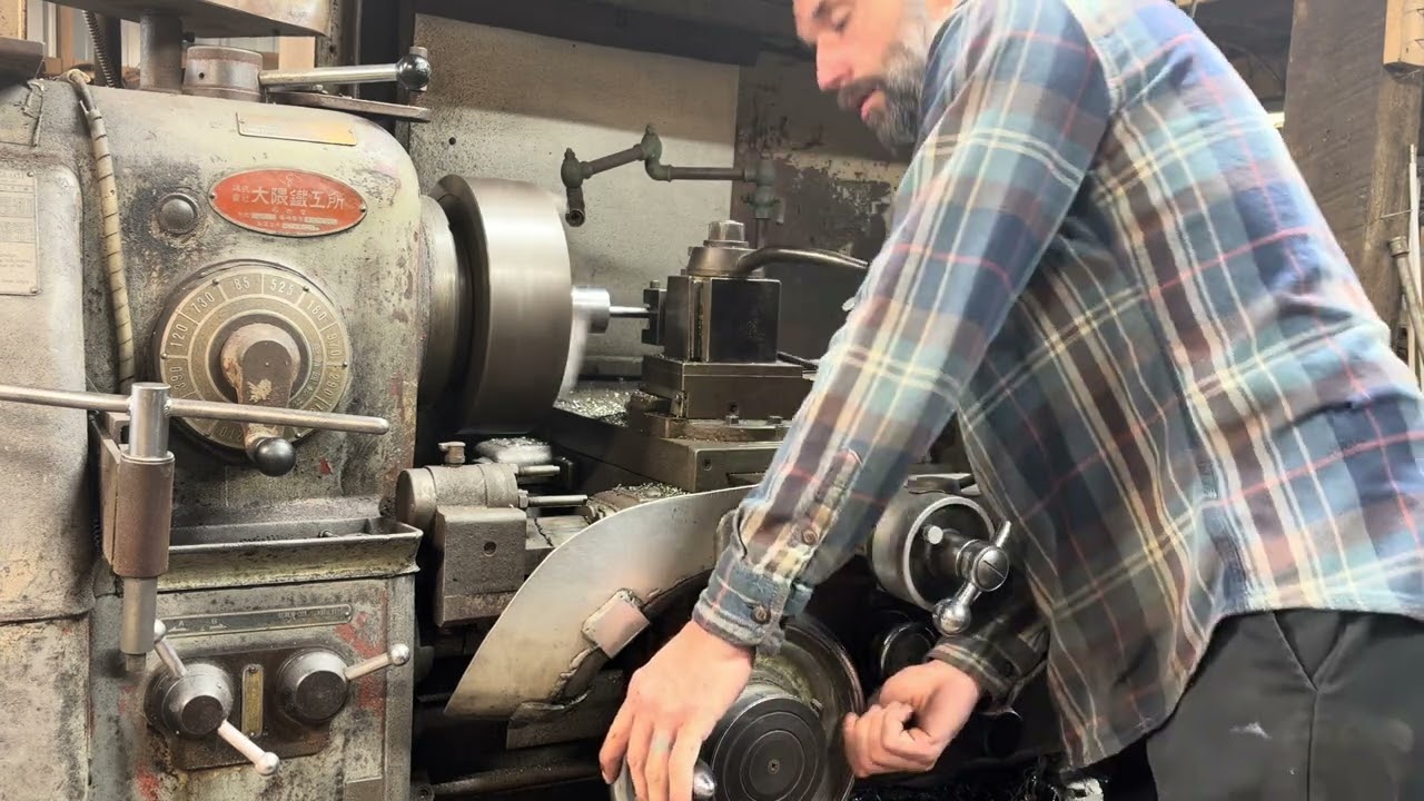 Machining mating tapers on a manual lathe. 