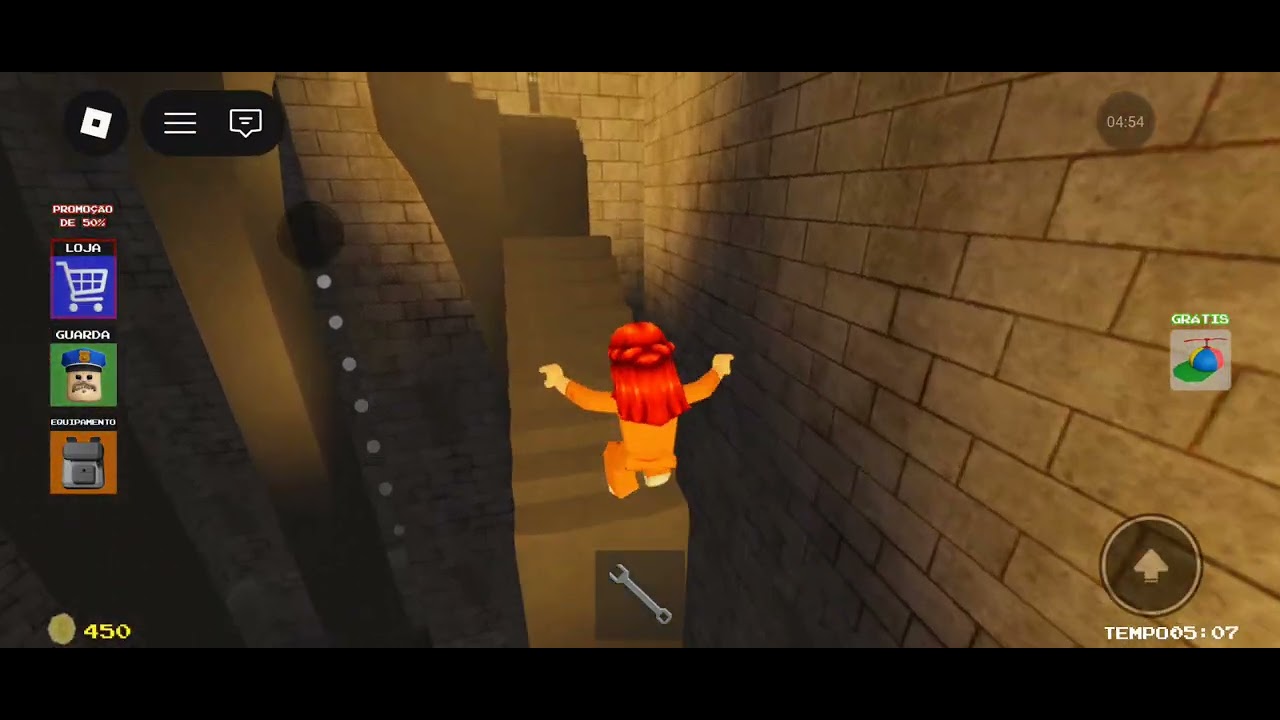 Jogando  escape da prisão 