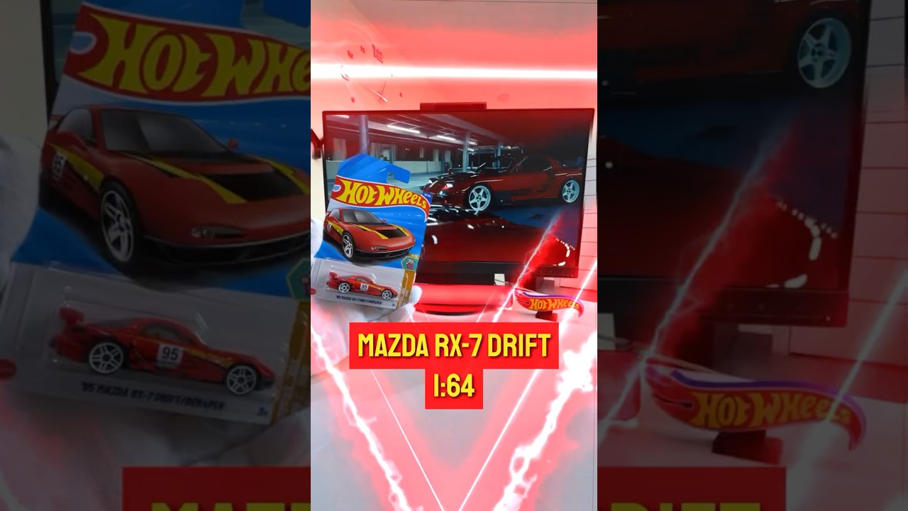 93.🏎️Mazda RX-7 Drift (1:64) от Hot Wheels модель японского спортивного автомобиля в стиле дрифта.