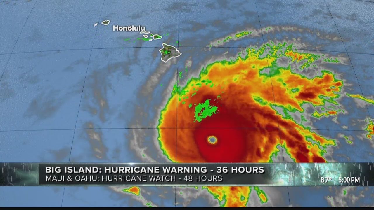 Hawaii island under hurricane warning; Oahu, Maui County under hurricane watch as Lane nears