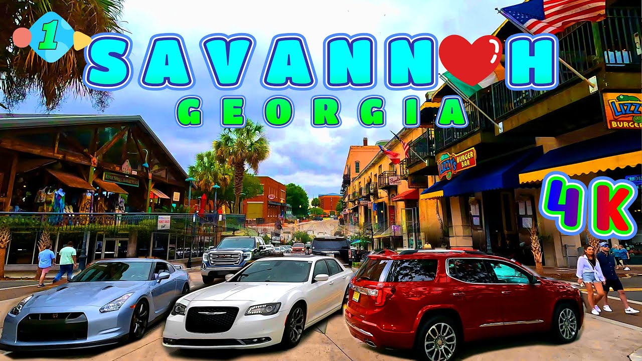 Savannah Drive Part 1/4, Great Vacation Destination, Georgia USA 4K - UHD