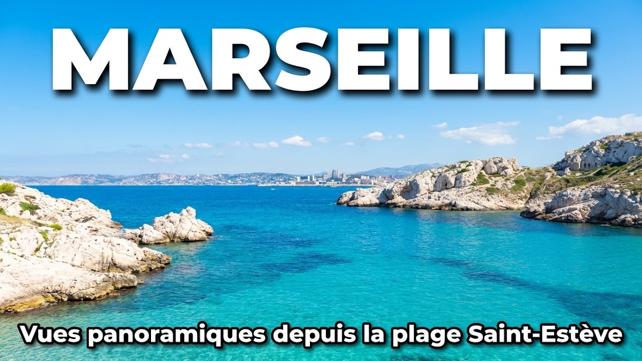 MARSEILLE 🇫🇷 Vues panoramiques sur Marseille depuis la plage Saint-Estève