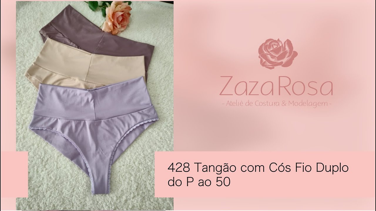 428 Tangão com Cós Fio Duplo do P ao 50 - Zaza Rosa