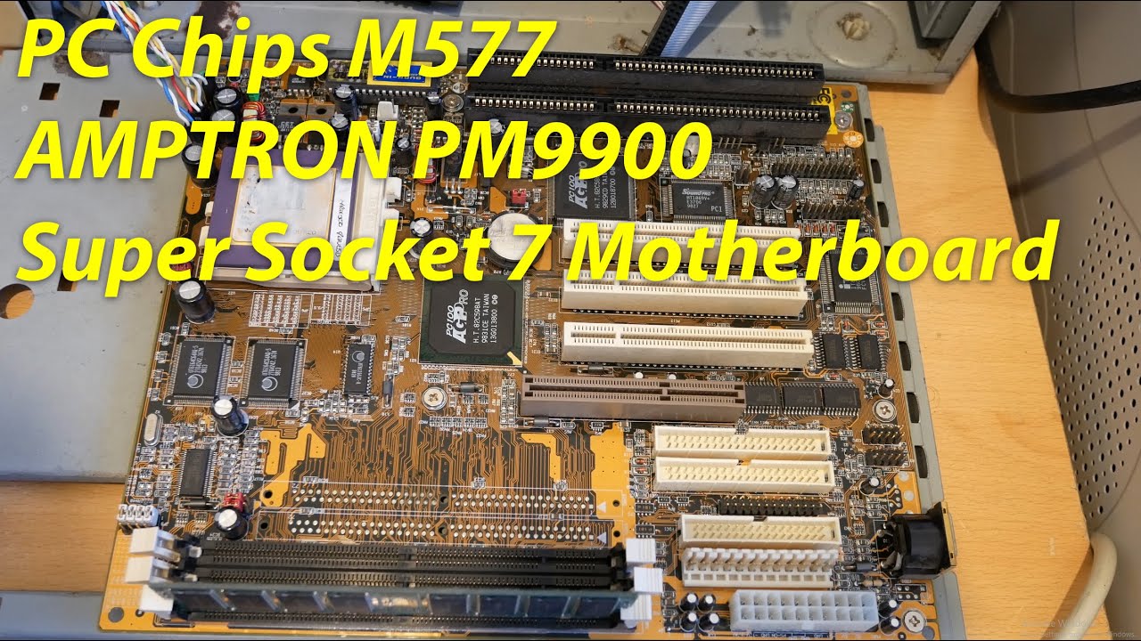 PC Chips M577 Super Socket 7 Motherboard - Jumper settings (4K)