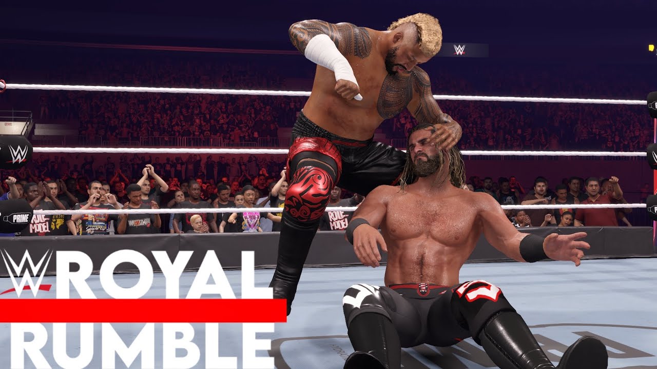 WWE2K25 Seth Rollins vs Solo (wwe world heavyweight championship match) ROYAL RUMBLE 