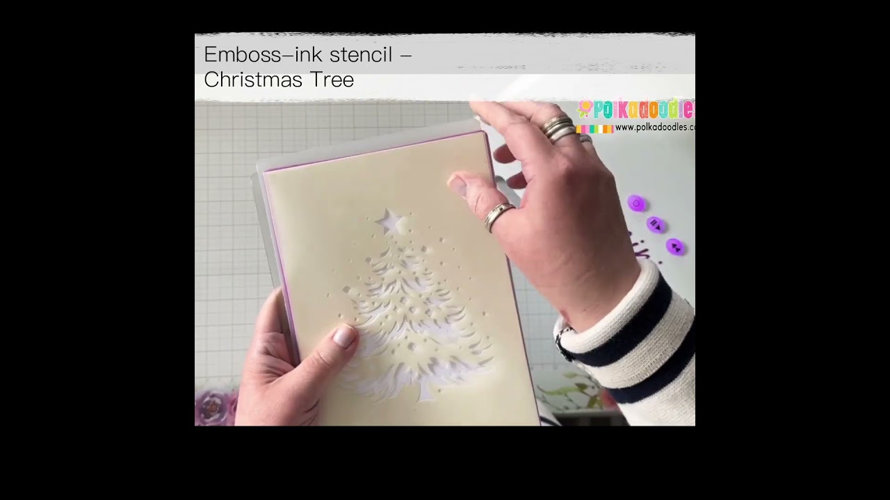 Christmas Tree - ✨ How to Emboss a Stencil Using a Die Cutting Machine | Emboss-ink Stencil Tutorial