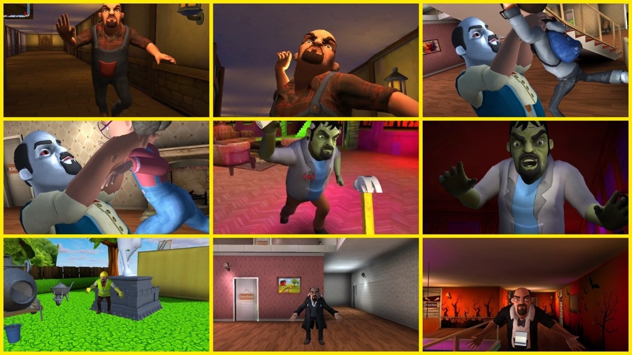 Scary Stranger 3D Old vs New update Vs Mod #jumscare