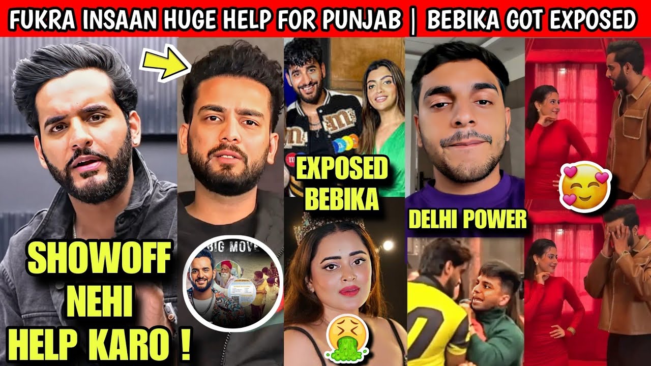 🤯 Fukra insaan Huge Help For Punjab In Flood Situation | Elvish Yadav | Akanksha puri EXPOSED Bebika
