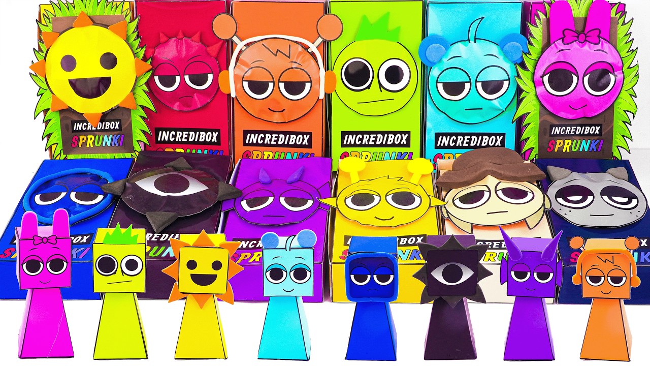 💖Paper DIY💖 Making Clay Incredibox SPRUNKI BLIND BOX Unboxing