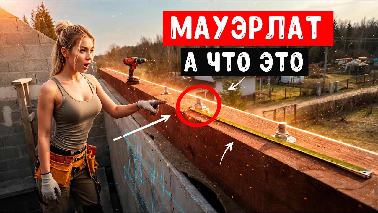КРЫША НАШЕГО ДОМА ДЕРЕВЕНСКИМ СТАРИННЫМ СПОСОБОМ | УСТАНОВКА МАУЭРЛАТА